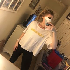 AMUSE SOCIETY crop “Cheers” tee